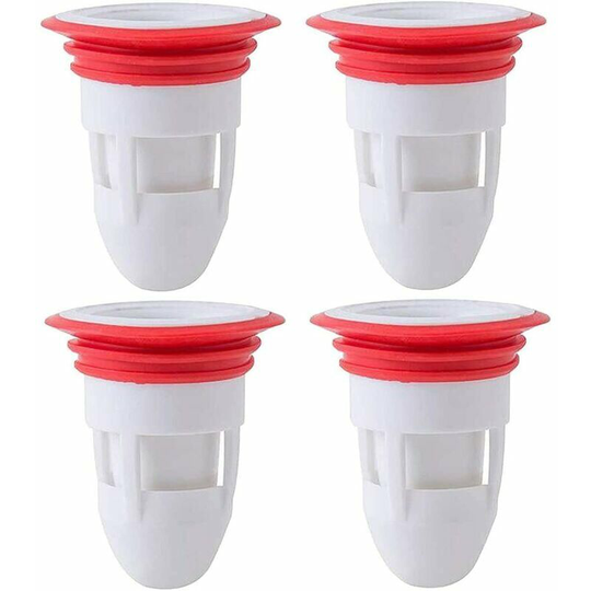 4 Pieces Rubber Smell Proof Floor Drain Waterproof Smell Proof Sewer Floor Drain Shower Drainer for Bathroom Kitchen Toilet (White)