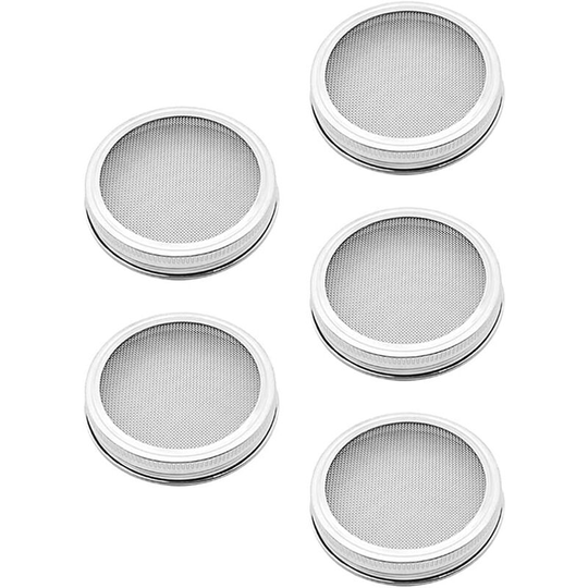 Pieces Sprouting Lids Stainless Steel Pot Lids Strainer Lid for Canning Jars Seeds Germination Screen