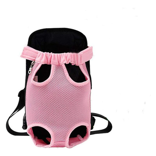 Djustable Pet Carrier Backpack, Puppy Small Bag, Pink (Medium)