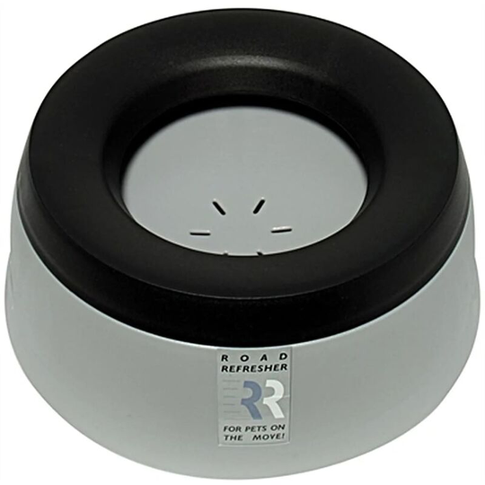 Non-Spill Pet Water Bowl Small Grey SGRR Road Refresher - Grey