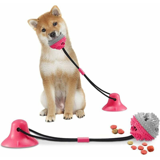 Dog Toy with Suction Cup, Pet Chew Toys, Interactive Dog Chew Toys, Cleaning Teeth, Pet Chews with Dental Care Function