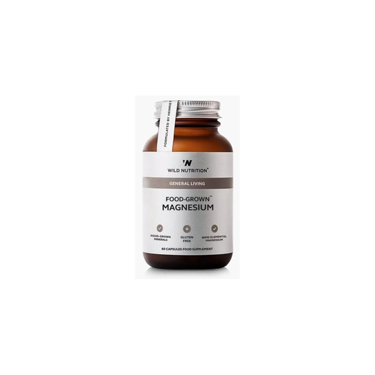 Wild Nutrition Food-Grown Magnesium 60 Capsules. Gluten Free