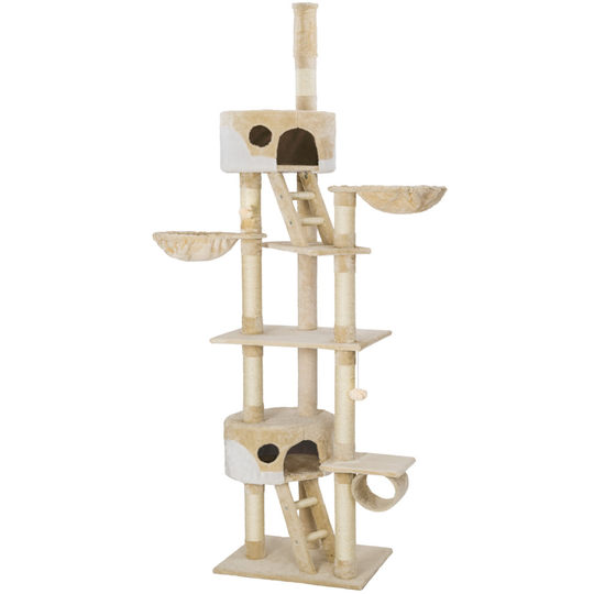 tectake Cat tree Hansi - cat scratching post, cat tower, scratching post - beige/white
