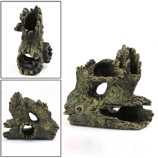 Lifcausal - Aquarium Ornament Driftwood Resin Wood Trunk diy Hollow House Cave Ornament for Fish Tank Aquarium Landscape Decoration