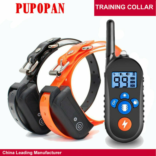 Bearsu - Dog Training Collar Rechargeable Electric Collar with Sound, Vibration and Shock Modes Anti Bark Collar Waterproof 800m Long Distance