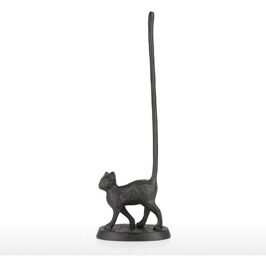 Cast Iron Paper Towel Holder Cat Toilet Paper Holder Free Standing Paper Holder Bathroom Accessory Kitchen Roll Paper Holder