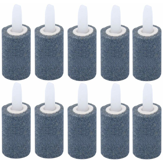 Aquarium Air Stone, 10pcs 3cm Fish Tank Cylinder Bubble Diffuser for Fish Tank Air Pump