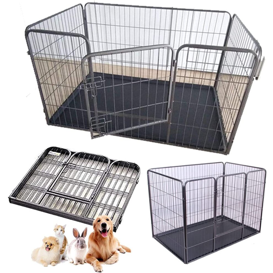 ((Large)) Heavy Duty Puppy Play Pen Dog Crate Whelping Box Rabbit Enclosure Dog Run Cage