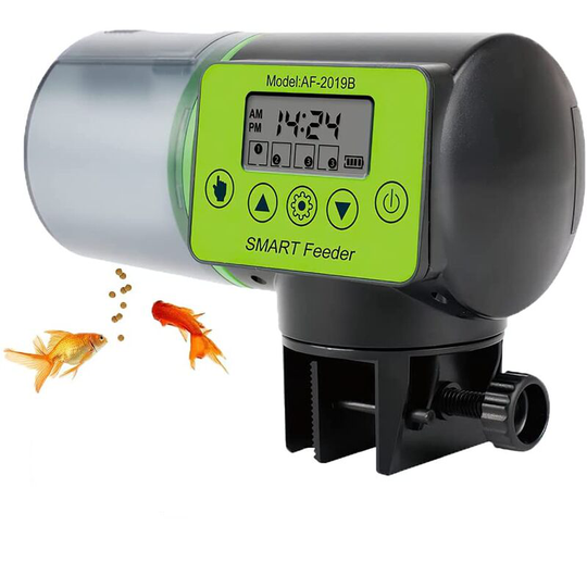 Aquarium / fish food vending machine with lcd display and power time adjustment, suitable for aquarium, 200 ml