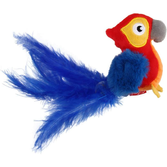 BetterLife Interactive Toy Plush for Dogs and Cats (Red Parrot)