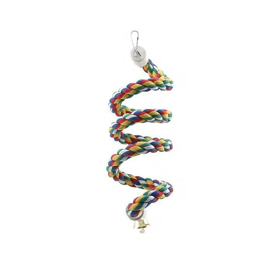 Father's Day Thsinde Bird Perch Toy Spiral Cotton Rope Chewing Toys Bell Bird Supplies Parrots Climbing Toys|Bird Toys