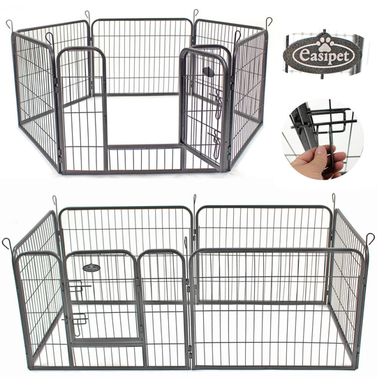 Heavy Duty 6 Panel Pet Playpen Metal Cage - Small 74384
