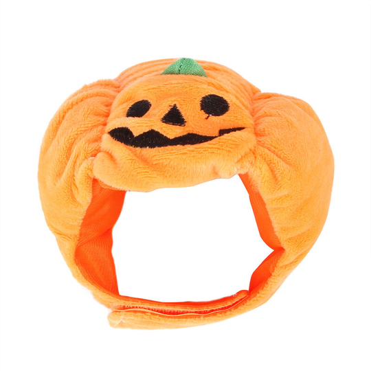 Ilovemilan - 2 Pet Halloween Pumpkin Hats Teddy Dressing Headwear Cat Open Ear Cat Cover (adjustable range 29-33cm)