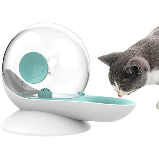 Automatic Dog Cat Water Dispenser, Snail Shape, Pet Gravity Drinker, Transparent Fountain Water Bowl Dispenser for Dog Cats, 2.8L