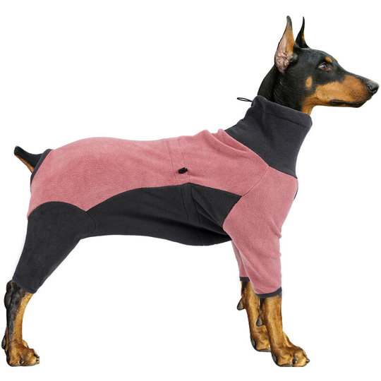 Dog Fleece Jacket Warm Winter Coat Turtleneck Pullover for Small Medium Large Dogs,Pink,Medium - Pink,Medium