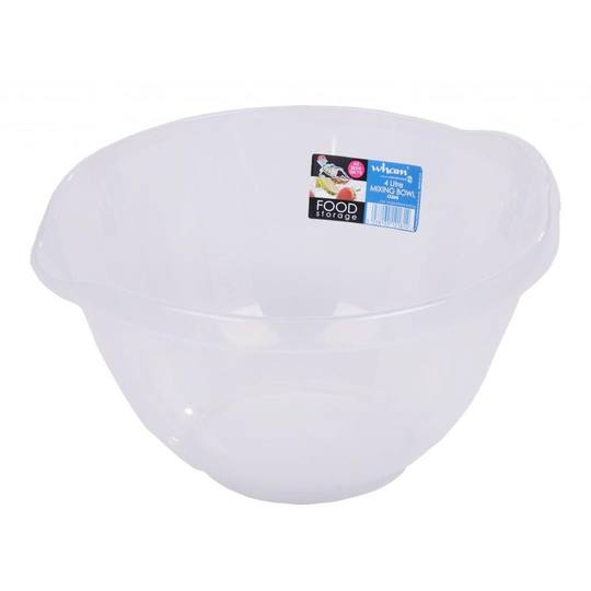 Wham - Plastic Mixing Bowl (4L) (Clear) - Clear