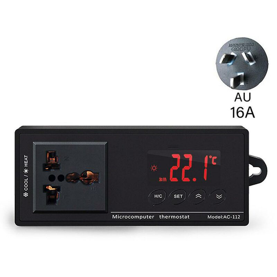 16a Ac-112 Output Thermostat Digital Temperature Controller Aquarium Heater Accessories with Sensor