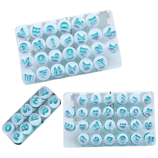 3 Pcs Cookie Cutter Set Letter Cutters Decorating Gum Paste Cookies Cake Baking Tools - For Wedding Birthday Christmas Baby Shower