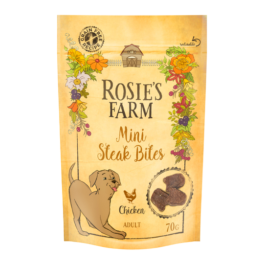 Rosie's Farm Mini Steak Bites - Chicken - 70g
