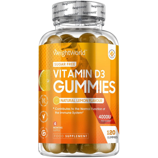 WeightWorld Sugar Free Vitamin D3 Gummies 4000IU - 120 Gummies