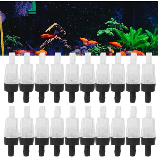 Osqi - Aquarium Supplies 20 Pieces Air Pump Check Valve, Check Valve, Fish Tank Supplies Accessory pvc One Way Check Valve for