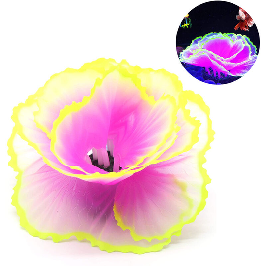 Devenirriche - Aquarium Coral Ornament Glowing Effect Coral Decor Resin Fish Tank Plants Decoration for Aquarium Landscape, purple