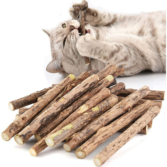 20 Pack Cat Sticks, Dried Natural Catnip Sticks for Cat