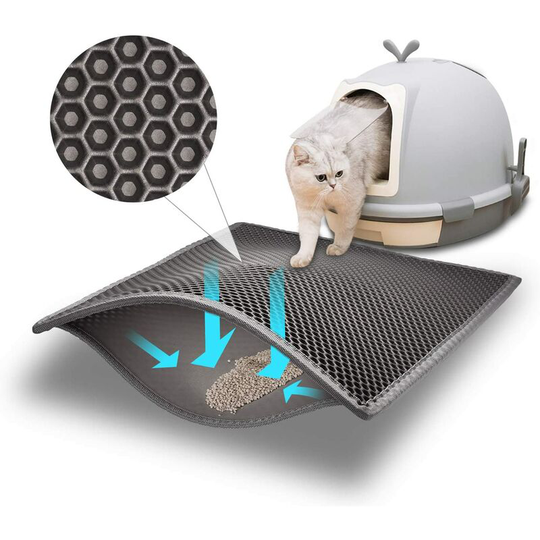 Echoo - Cat Litter Mat Cat Litter Tray, Waterproof Non Toxic eva, Double Layer Honeycomb Design