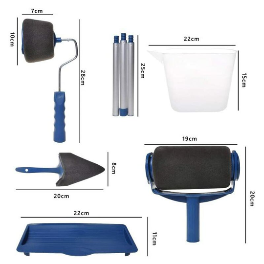 Clever Paintbrush Multifunctional Paint Roller Set with Extendable Rod for Home, School, Office Wall, Ceiling Painting and diy