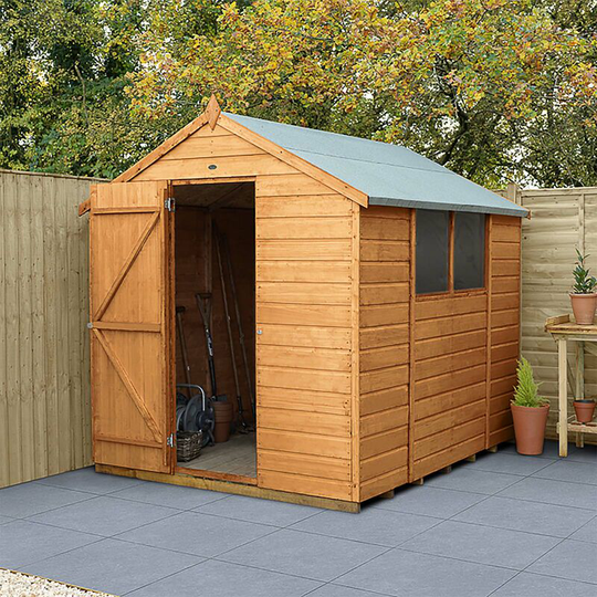 6x8 Shiplap Dip Treated Apex Wooden Garden Shed
