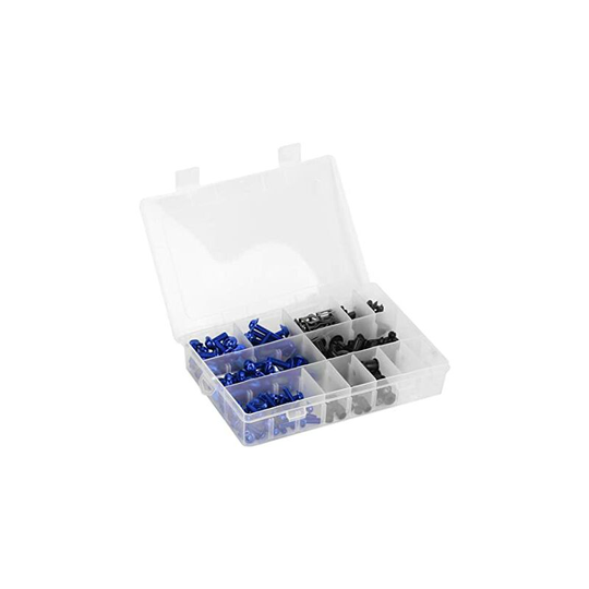 Motorcycle Accessories, 223 Pieces Motorcycle Fairing Bolts Set Windshield Screws Nuts Motorcycle Body Hardware(Blue)