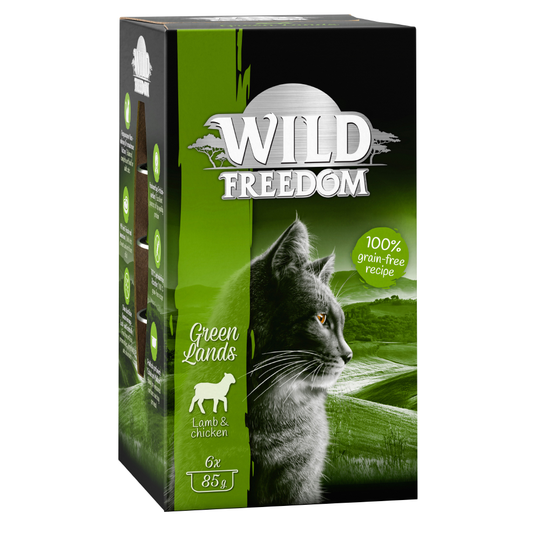 Wild Freedom Adult Trays 6 x 85g - Green Lands - Lamb & Chicken