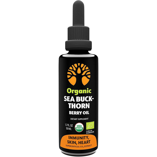 LOOV Organic Sea Buckthorn Oil, from Berries - 50-Day Supply - Supports Immunity & Heart, Digestive System - Skin, Hair &...