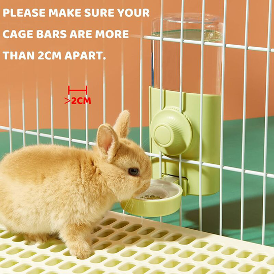 FVO - Rabbit Water Dispenser, 600ML Hanging Rabbit Drinker Automatic Guinea Pig Feeding Bottle Anti-Drip Hamster Feeder for Rabbit Chinchilla Guinea