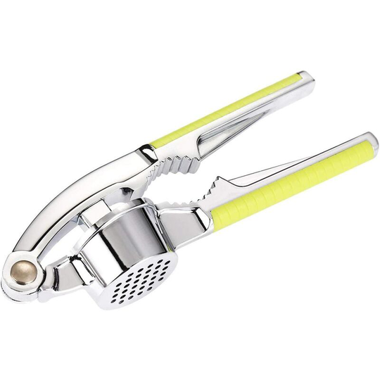 Professional Stainless Steel Garlic Press with Comfortable Handle, Lightweight and Ergonomic Design, Easy to Use and Clean, Say Goodbye to Stinky