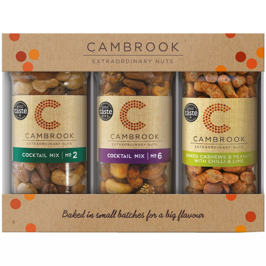 Cambrook Mixed Nuts 3 Jar Gift Set - 1x515g