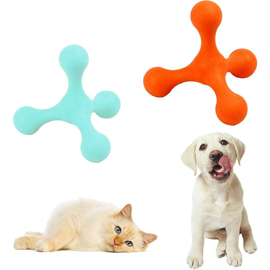 Dog Chew Toys Teeth Cleaning Rubber Dog Chew Toys Interactive Dog Toy for Small Medium Large Dogs 2pc