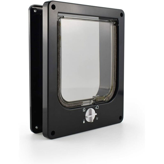 Joorrt - Cat Door, 4-Way Magnetic Pet Door for Cats and Small Dogs, Easy to Install, Manual Sliding Pet Door on Wall/Wood/UPVC Door