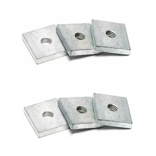 Square Nuts, M4*20*13*3.5mm Zinc-Plated Metric Coarse Thread Assortment Kit, 10 Pcs