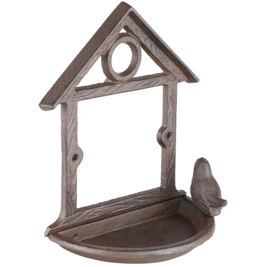 Hanging Bird Feeder House Shape 18 cm Brown HI Brown