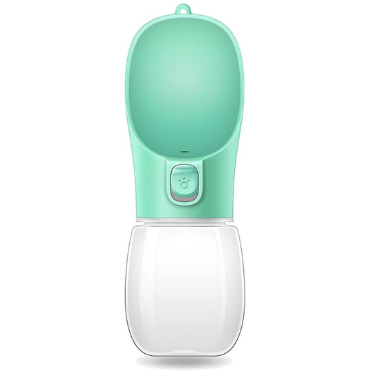 Portable Dog Bottle Water Dispenser Travel Outdoor Pet 350ml Green