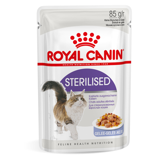 Royal Canin Wet Cat Food Saver Pack 48 x 85g - Adult Sterilised in Jelly