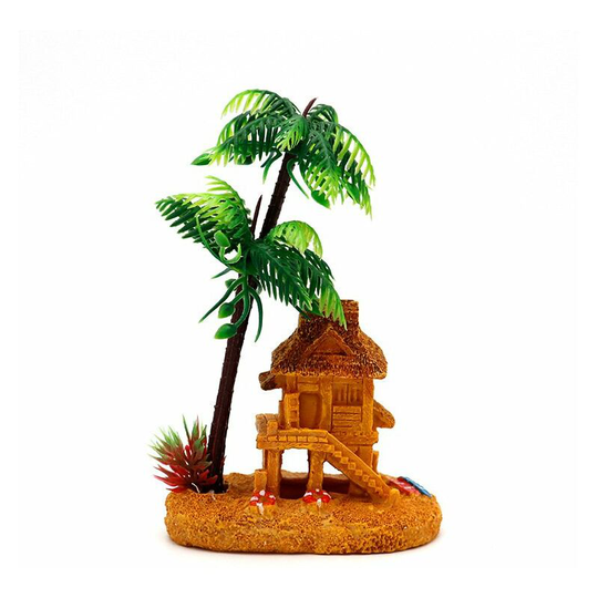 Coconut Shell Aquarium Ornaments Decor Landscape Hut Shelter for Fish Tank tree decoration aquarium decorative landscaping Fish Tank
