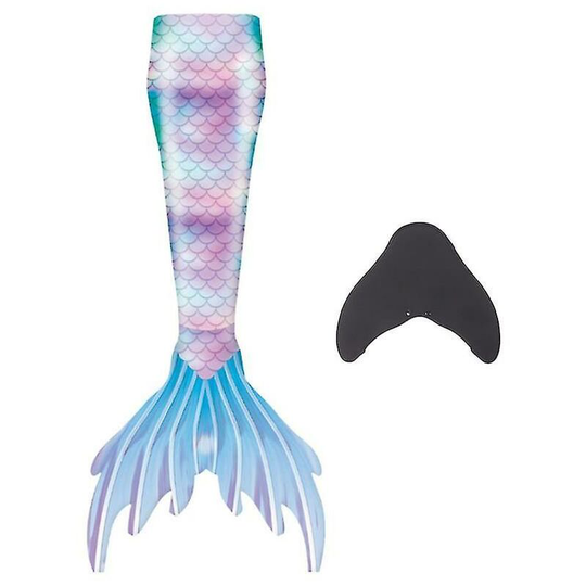 Thsinde - Mermaid Tails For Swimming For Kids And Adults With Monofin Light Blue 130