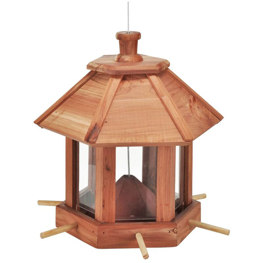 Hanging Bird Feeder Station Brown HI Brown