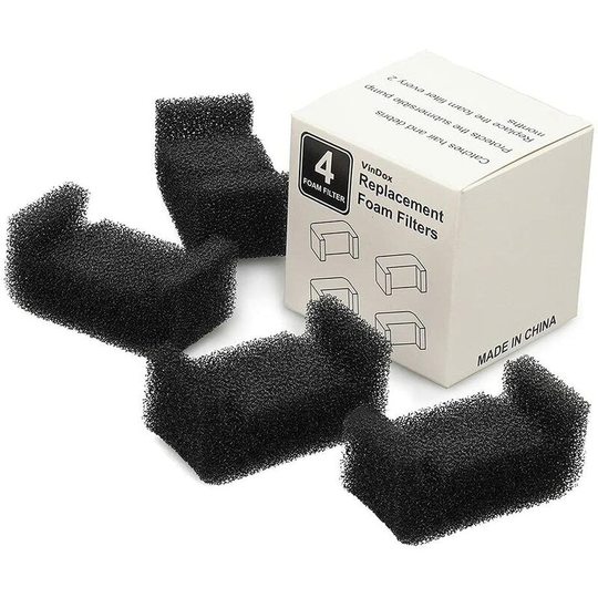 4 Pack Pet Water Fountain Filters - Washable Cotton Replacement Filters - Replacement Activated Carbon Filter for Cat and Dog