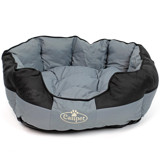 Waterproof Round Dog Bed in Grey/Black M Easipet 74677