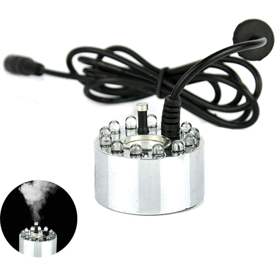 Ultrasonic Mist Maker,12LED Color Changing 24VSuper Ultrasonic Mist Maker