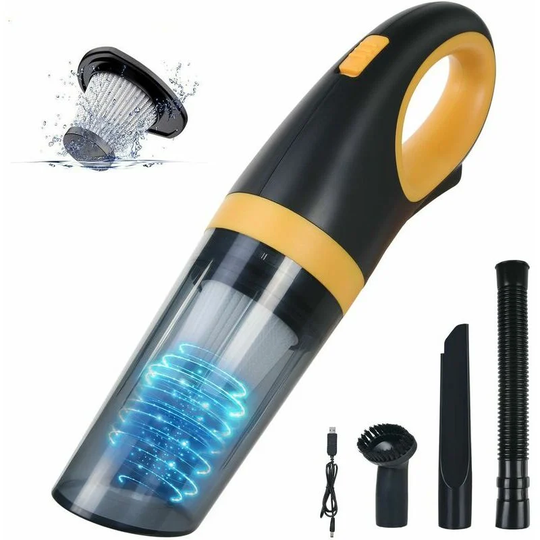 120W Handheld Vacuum Cleaner, 8500PA Rechargeable Car Vacuum Cleaner for Car/Kitchen, Powerful Cordless Portable Desktop Vacuum Cleaner with Washable