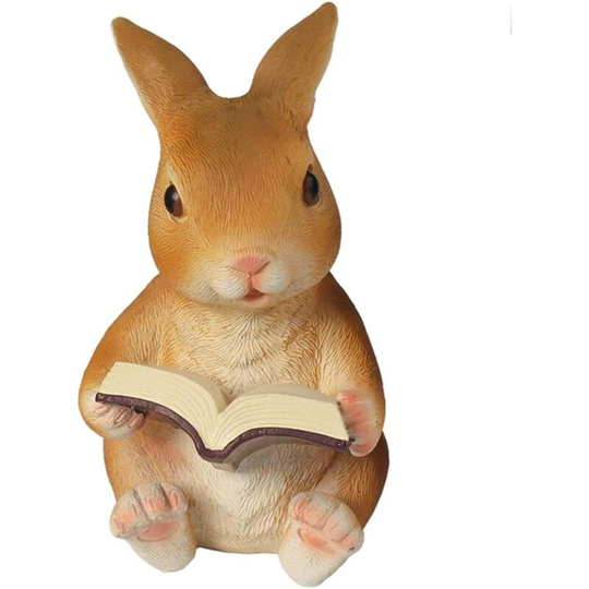 Cute Big Rabbit Small Ornament Resin Crafts Small Ornaments Rabbit Resin Figurines Home Garden Patio